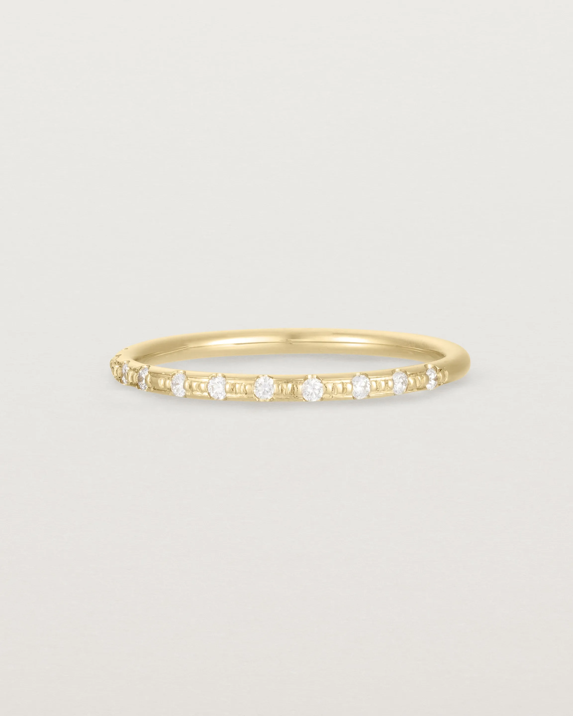 Cascade Round Profile Wedding Ring | Diamonds