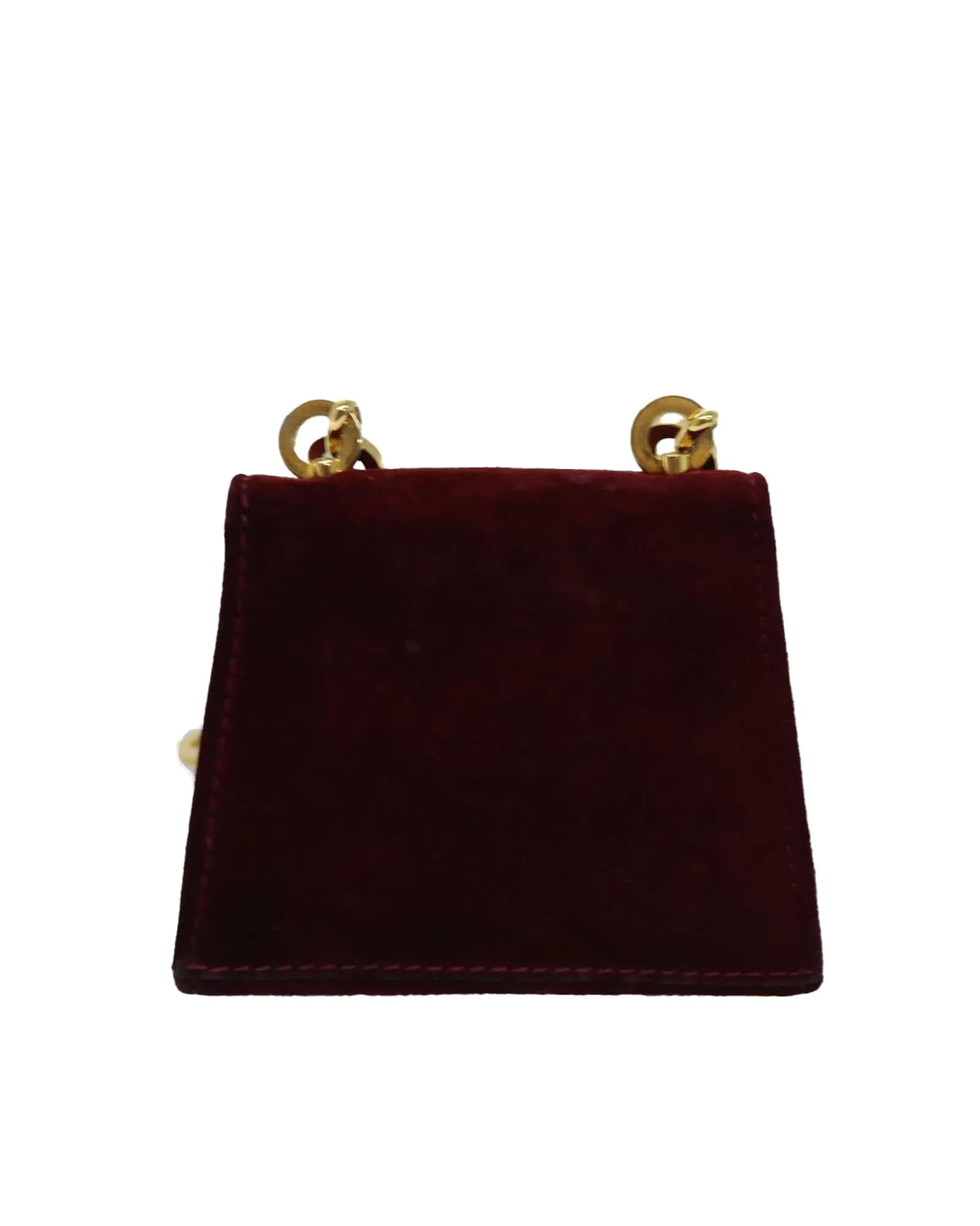 Chain Shoulder Bag in Suede with Dust Bag and Item Box