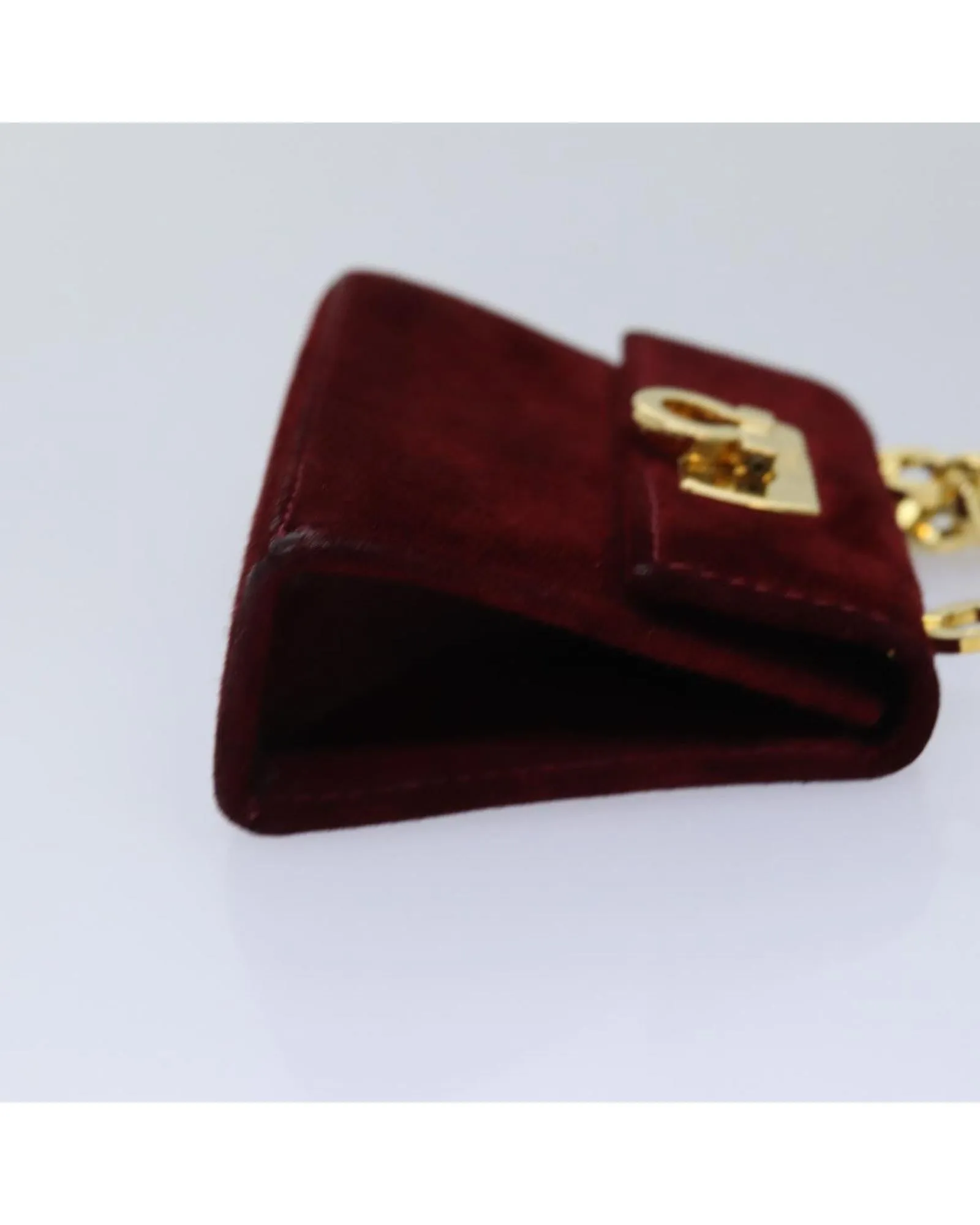 Chain Shoulder Bag in Suede with Dust Bag and Item Box