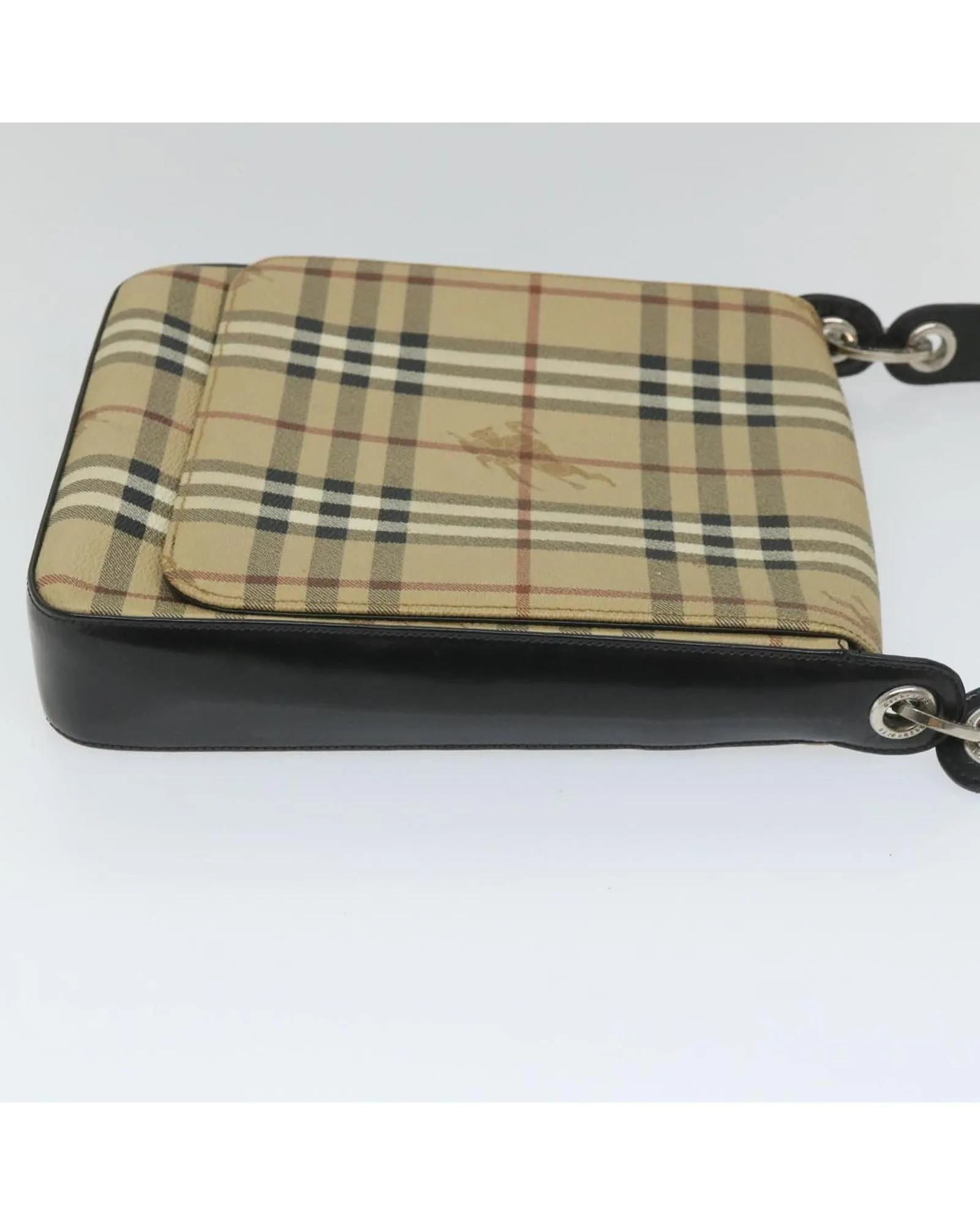 Checkered Shoulder Bag in PVC Leather