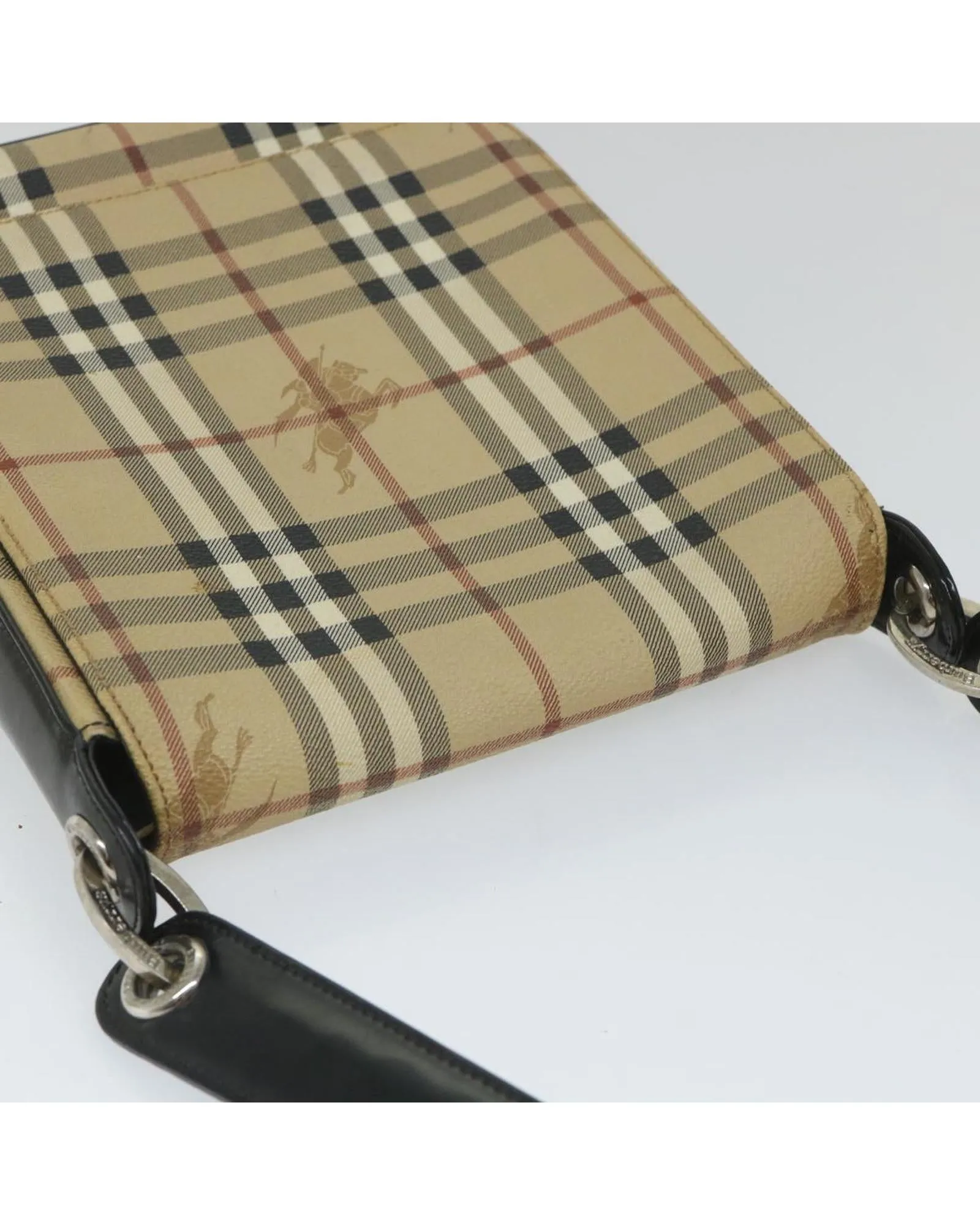 Checkered Shoulder Bag in PVC Leather