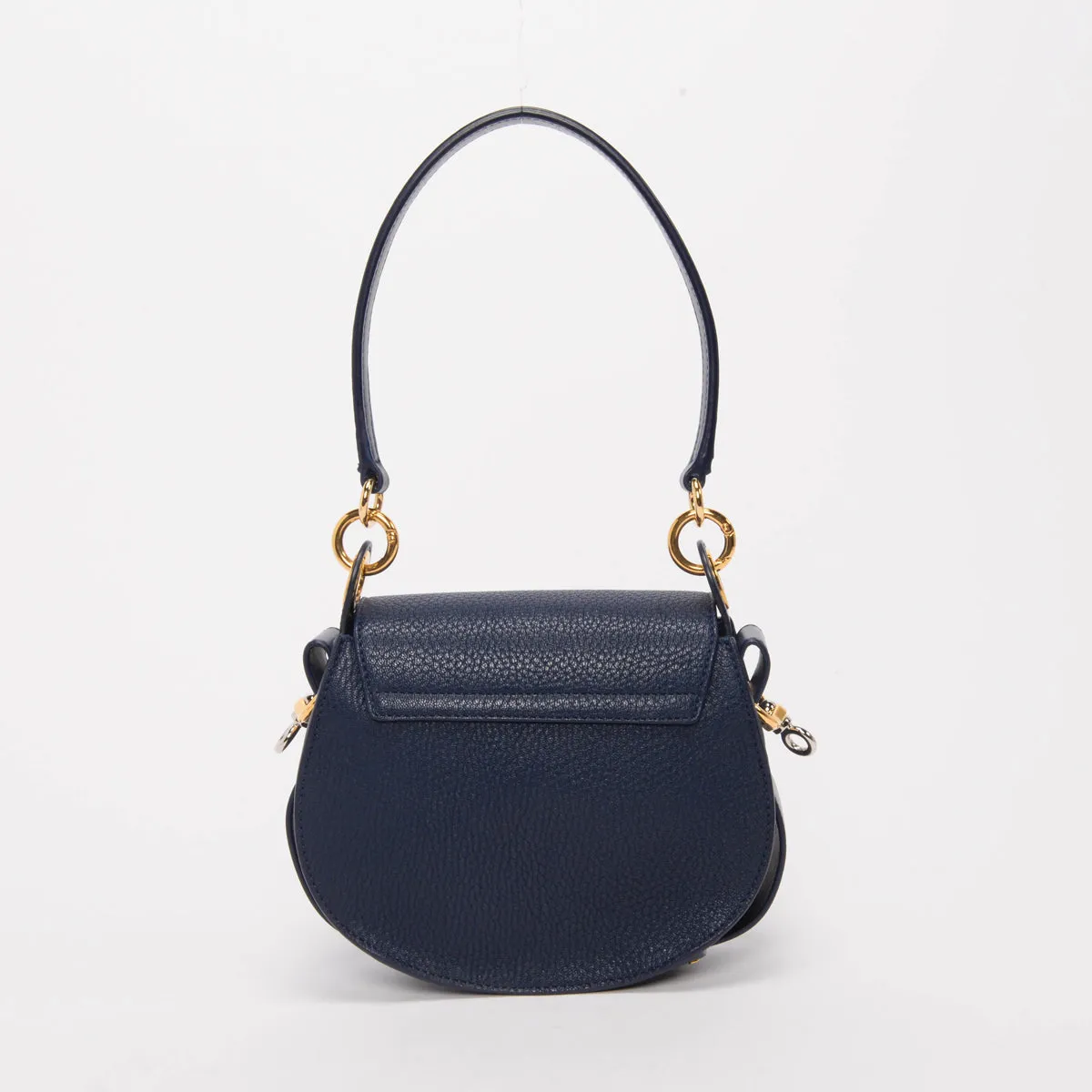 Chloe Blue Calfskin Small Tess Shoulder Bag