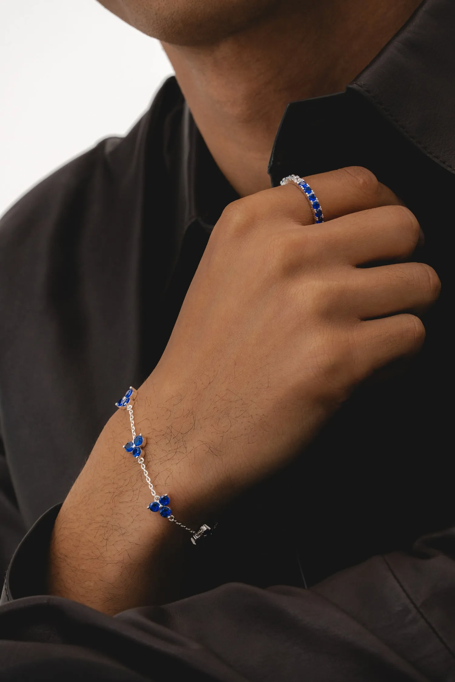 Como Link Bracelet - Silver Sapphire