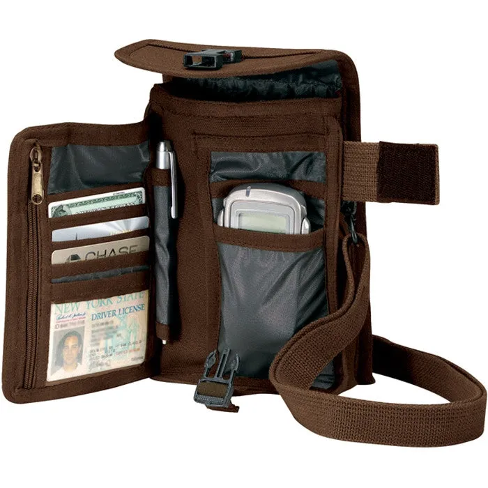 Earth Brown - Tactical Canvas Travel Portfolio Shoulder Bag