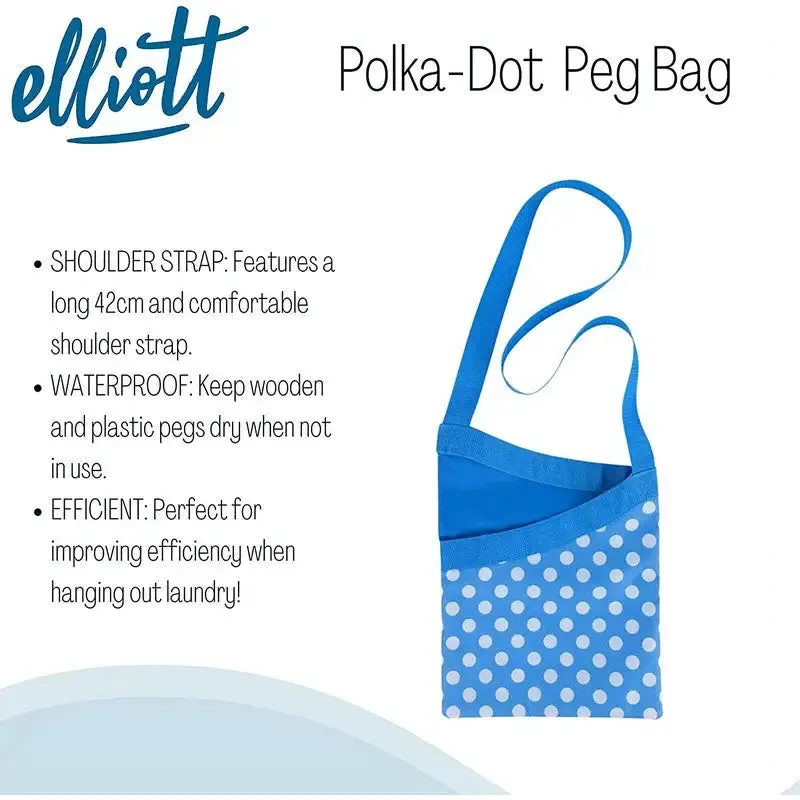 Elliot’s Peg Bag with Shoulder Strap - Polkadots