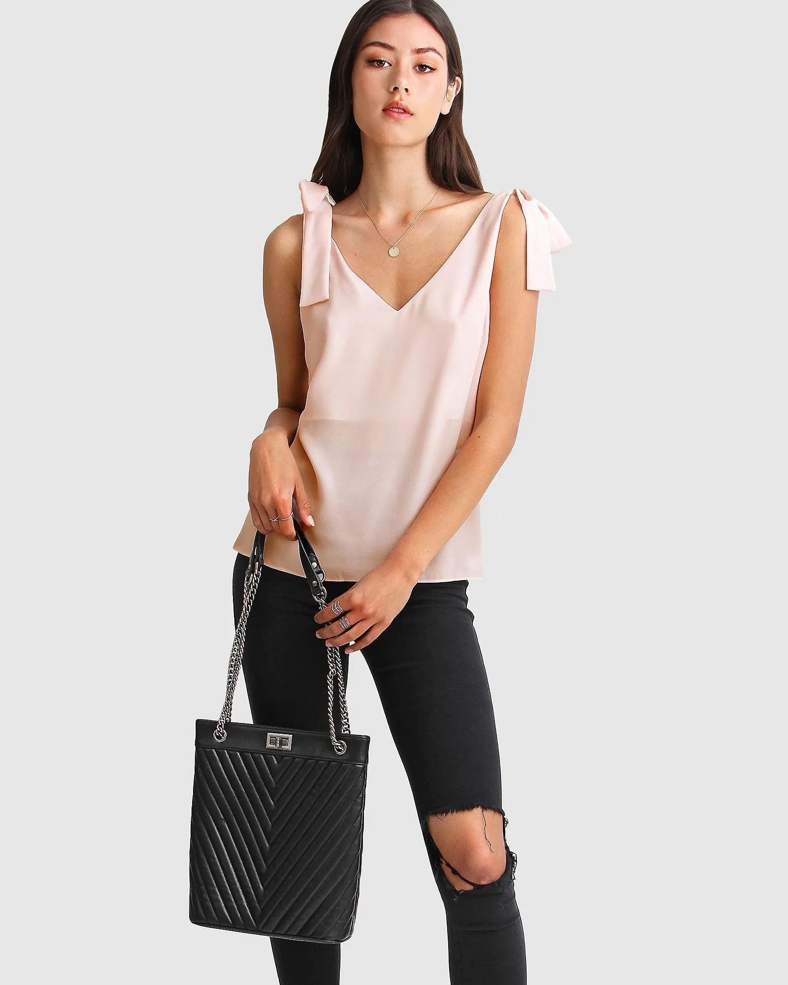 Feel For You V-Neck Top - Blush