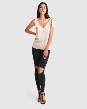 Feel For You V-Neck Top - Blush