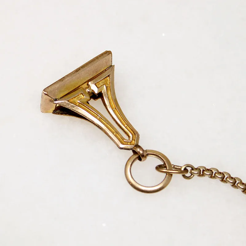 Greek Revival Fob on Victorian Chain by Ancient Influences