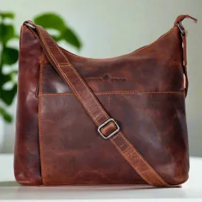 Greenwood Leather Ladies Cross Body Shoulder Bag