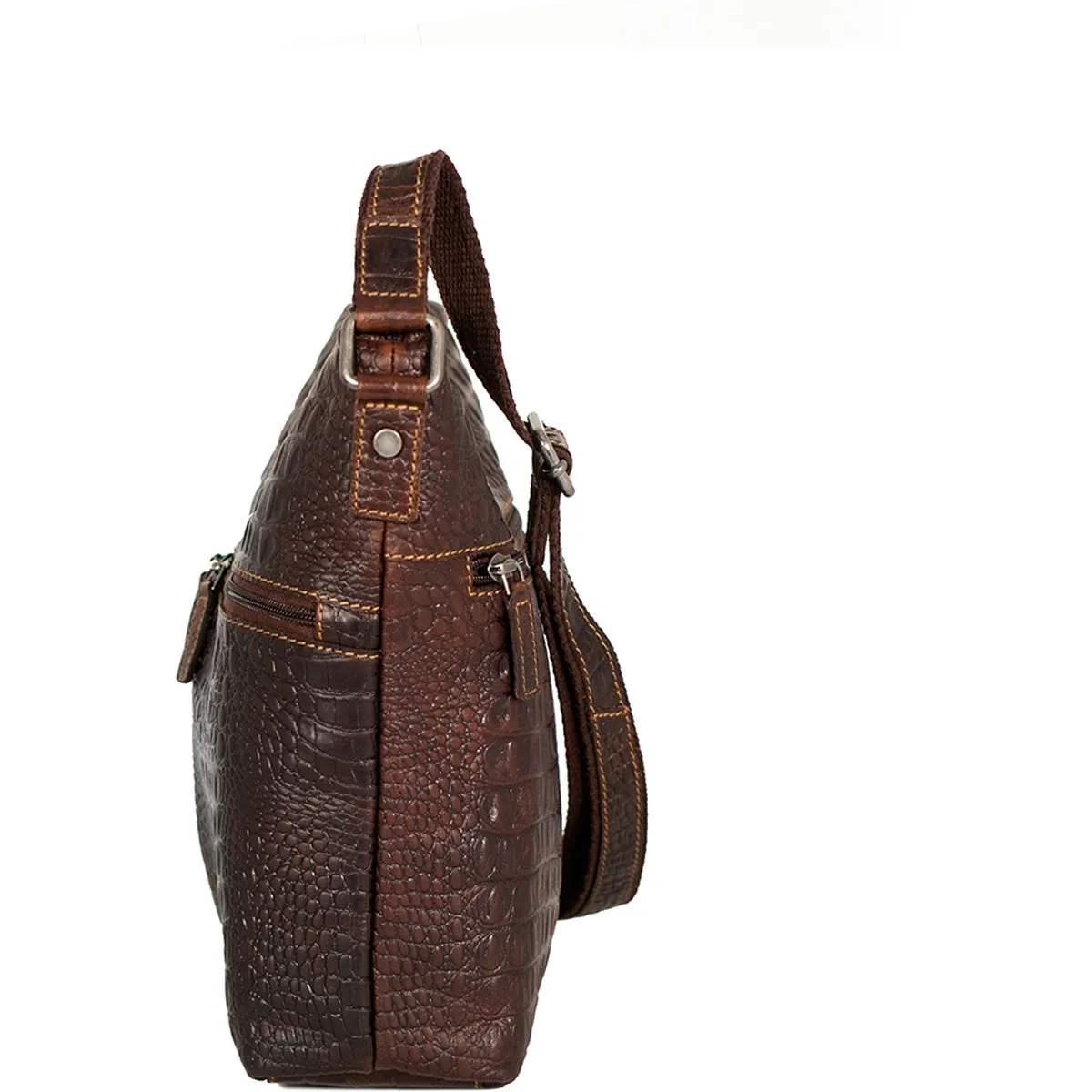 Jack Georges Hornback Croco Hobo Bag HB814