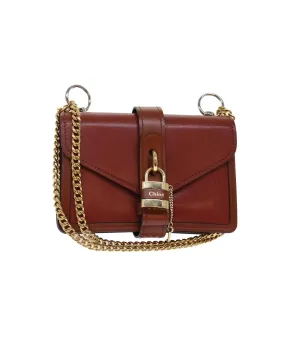 Leather Chain Shoulder Bag with Dust Bag and Key