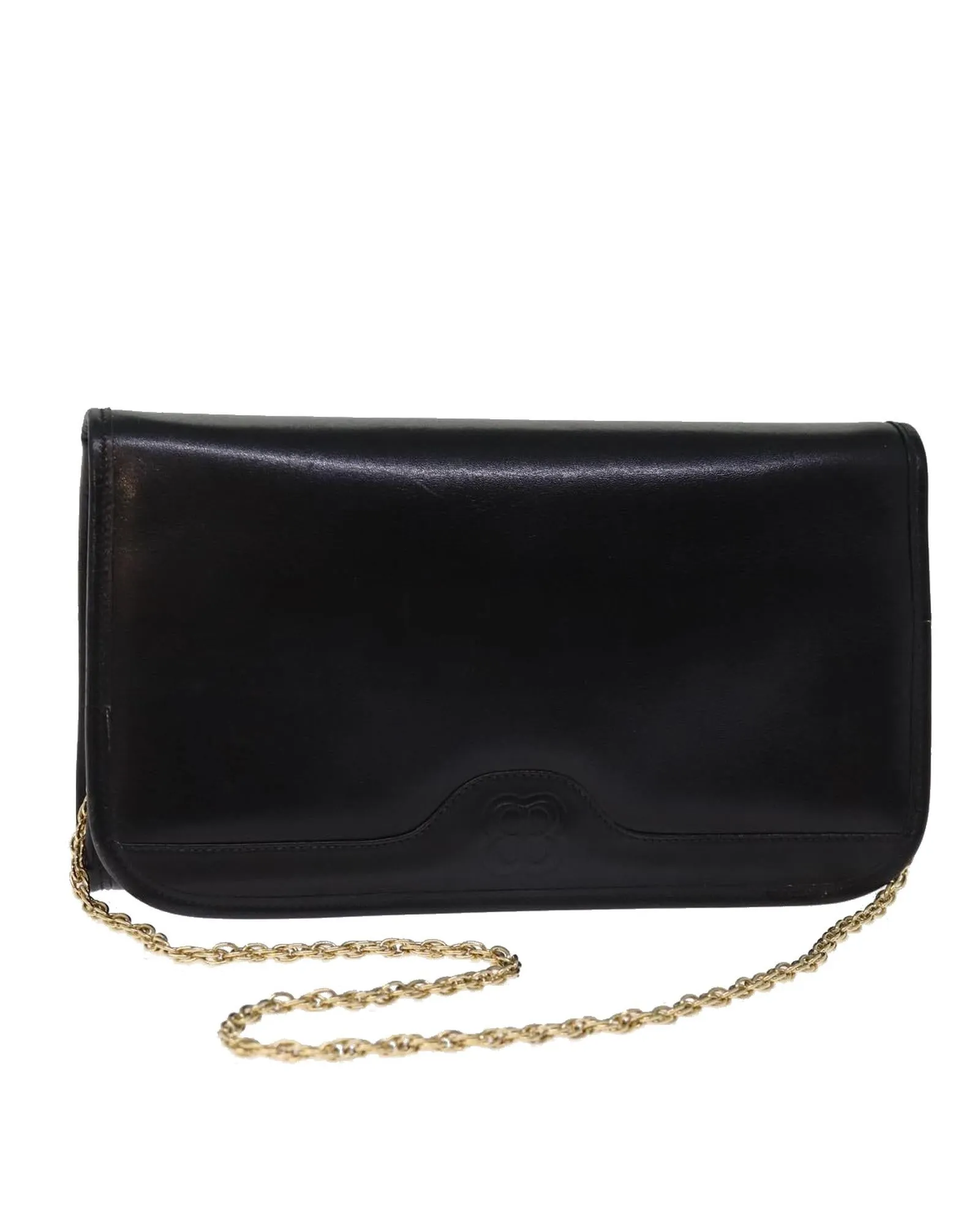 Leather Chain Shoulder Bag with Shoulder Drop