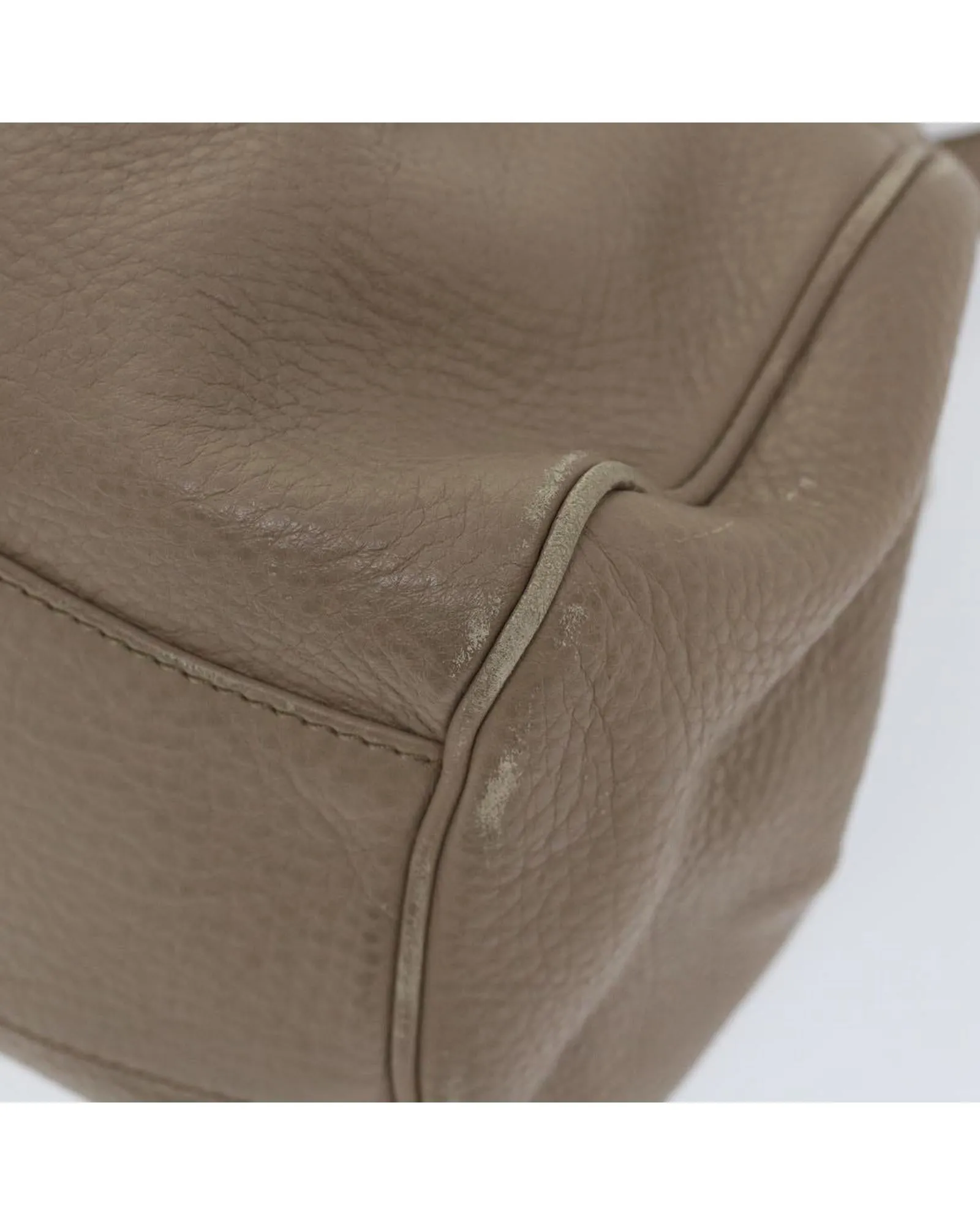 Leather Shoulder Bag with Gancini Detail