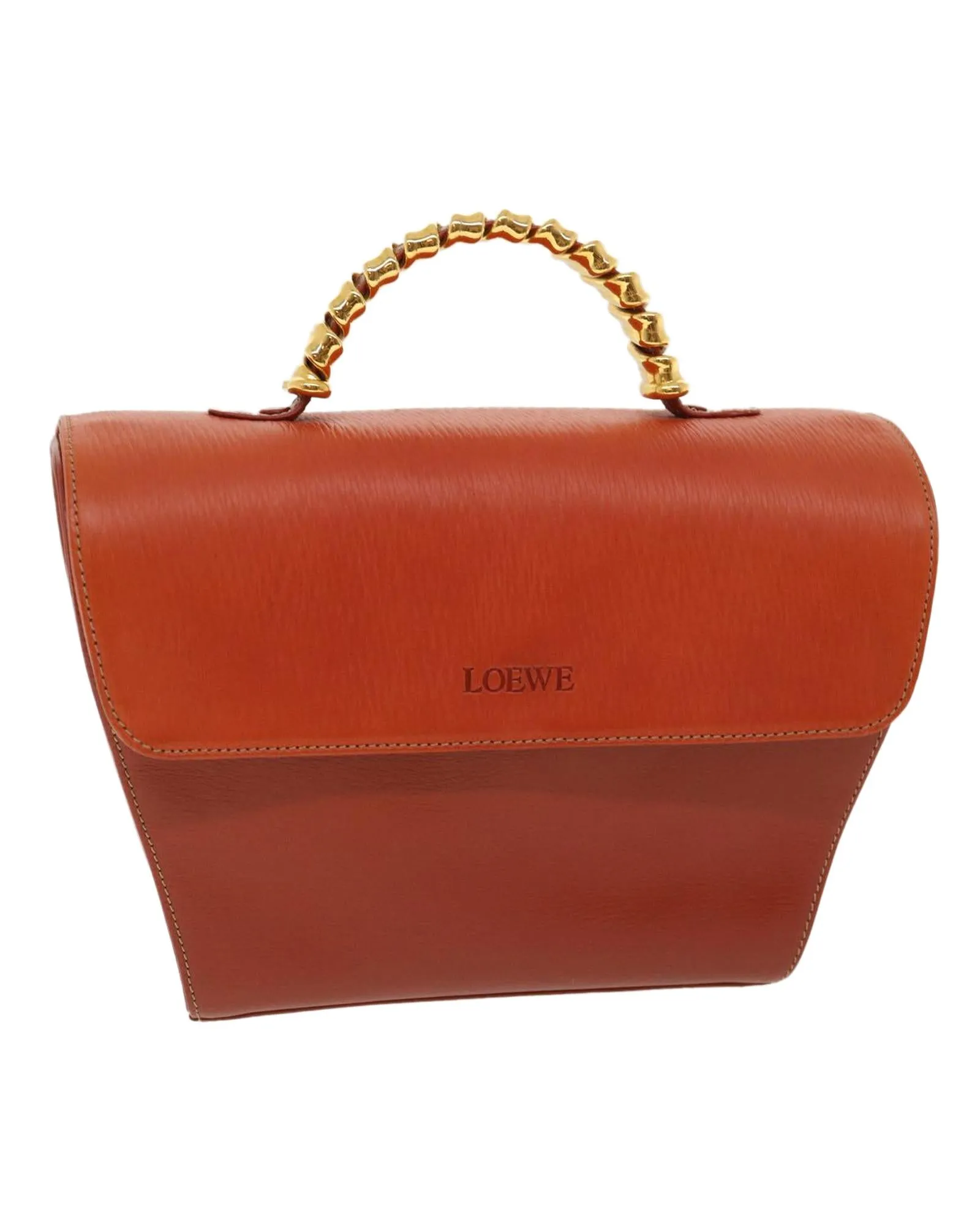 LOEWE Twist Hand Bag Leather Red