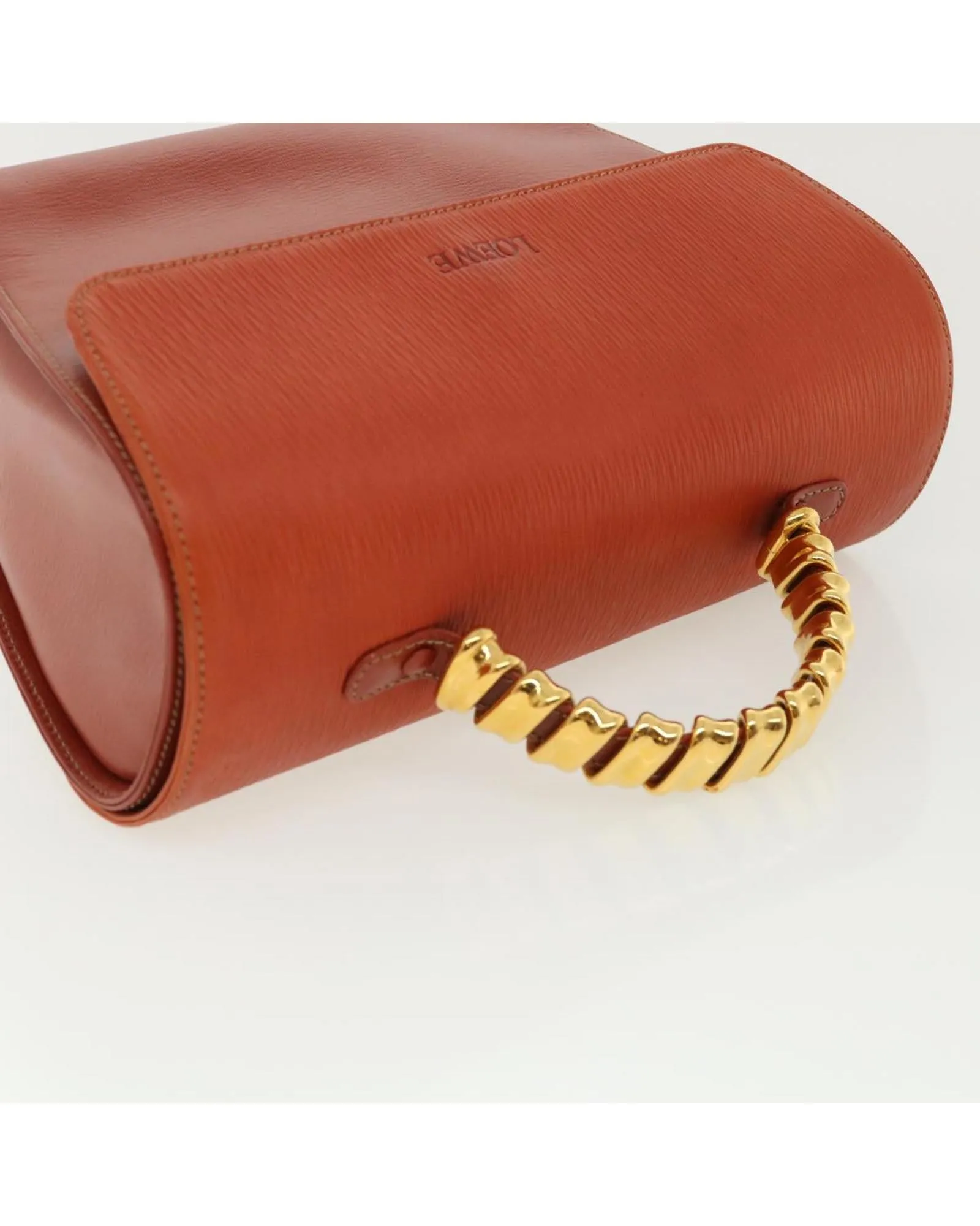 LOEWE Twist Hand Bag Leather Red