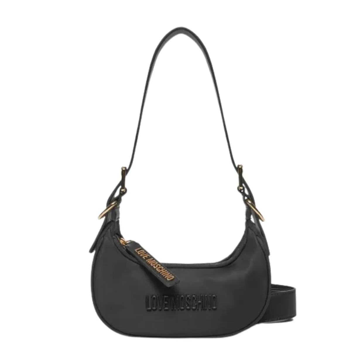 Love Moschino Logo Lettering Black Shoulder Bag