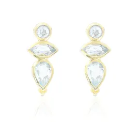 Mabel Topaz Gold Stud