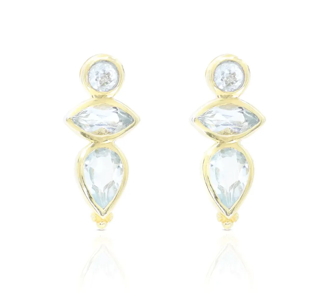 Mabel Topaz Gold Stud