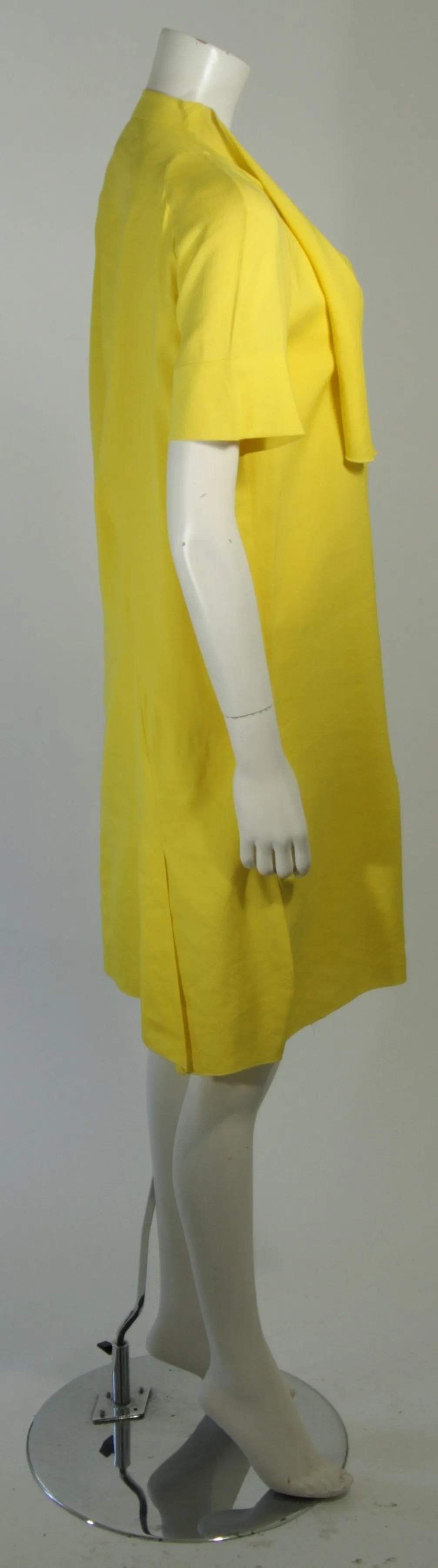 MARNI Draped Yellow Linen Day Dress Size 6