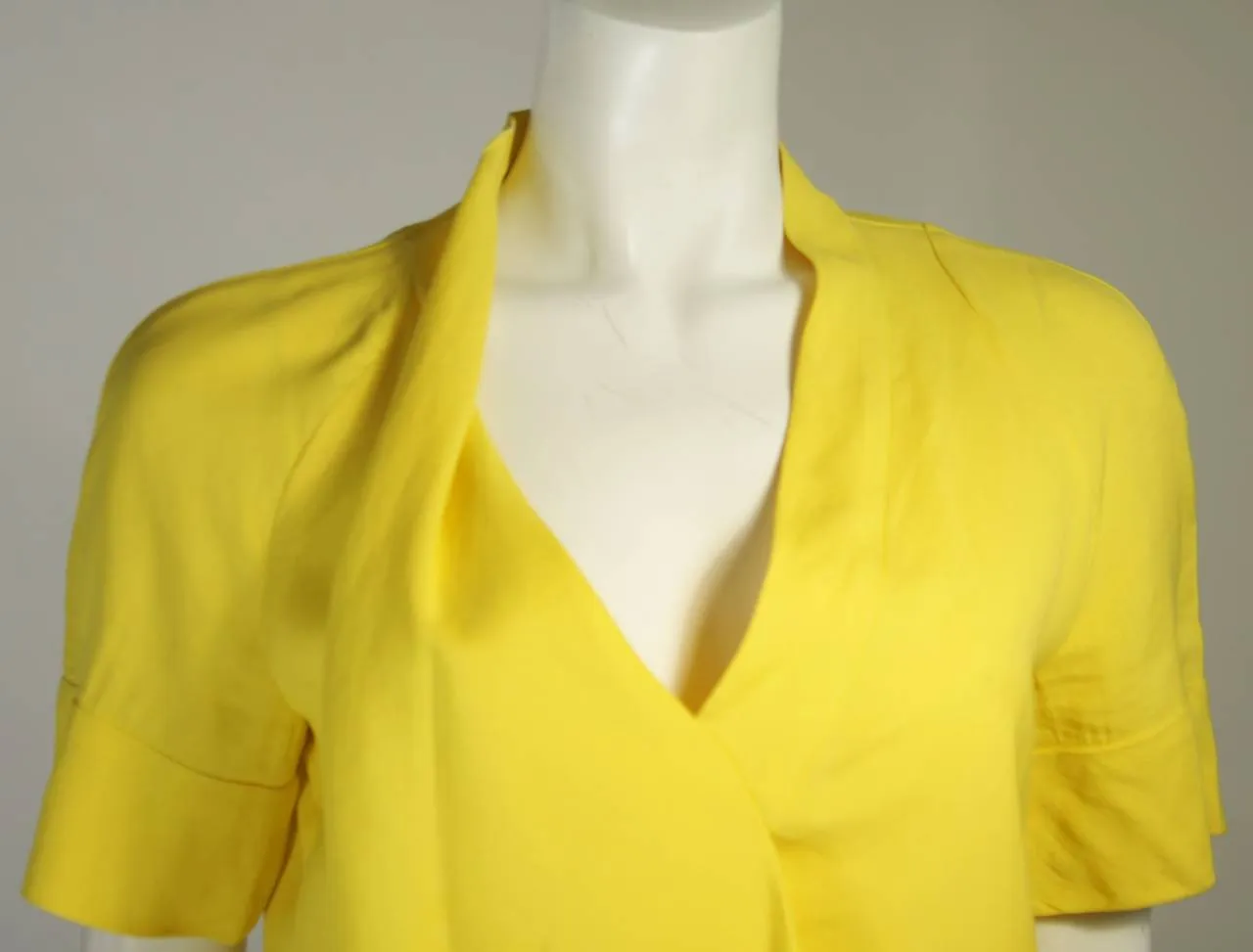 MARNI Draped Yellow Linen Day Dress Size 6