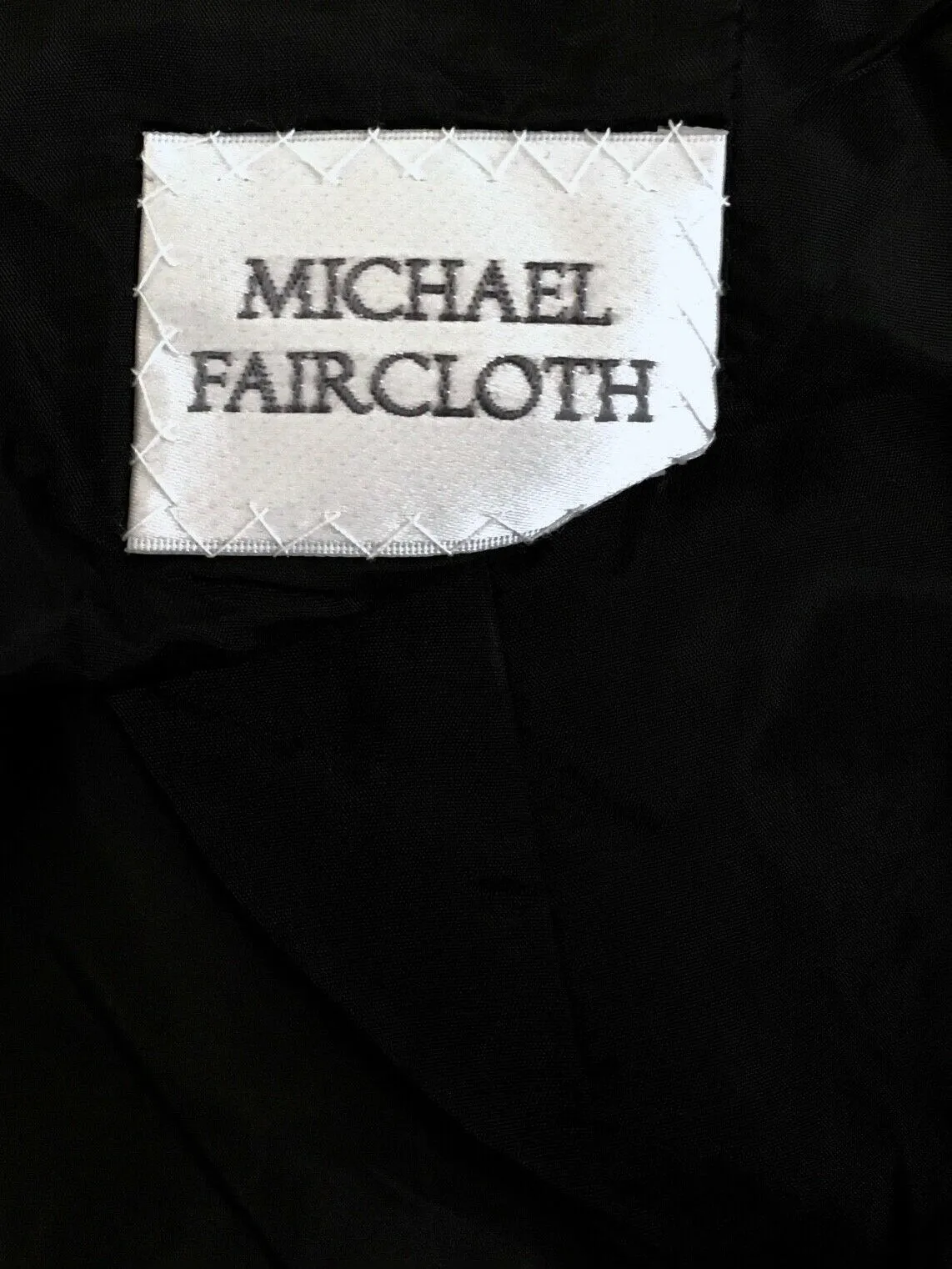 Michael Faircloth Size 14 Black & White Lace Applique Shirt