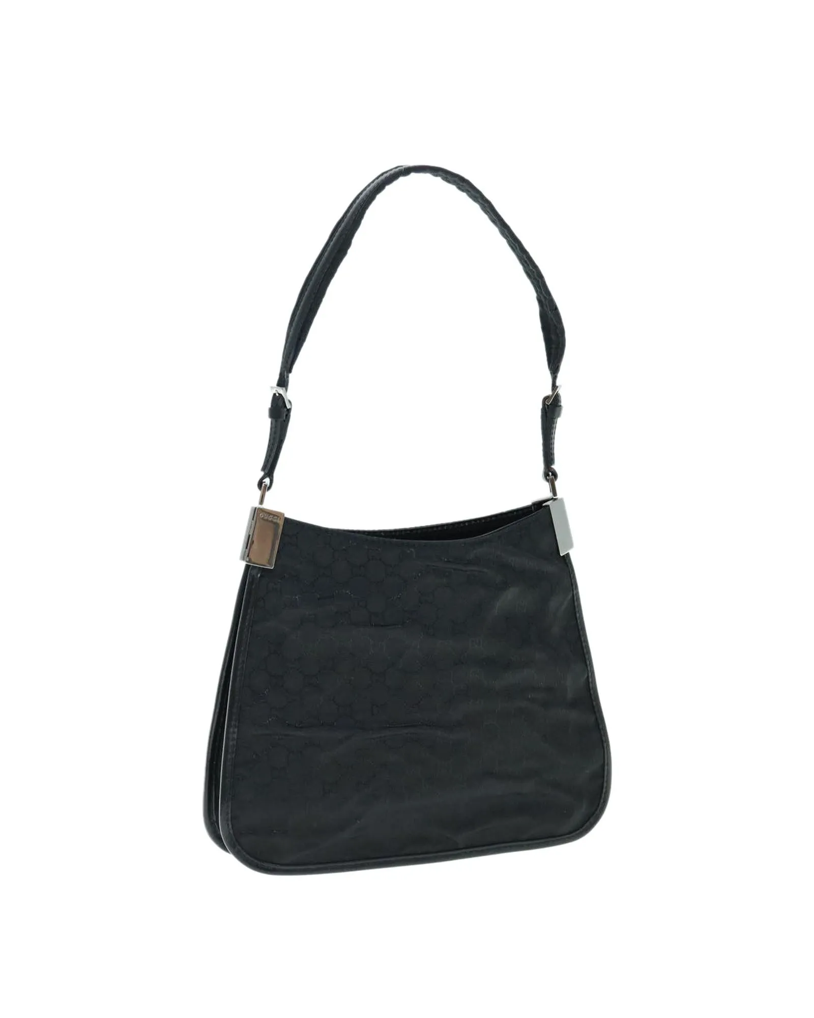 Micro GG Canvas Shoulder Bag in Black