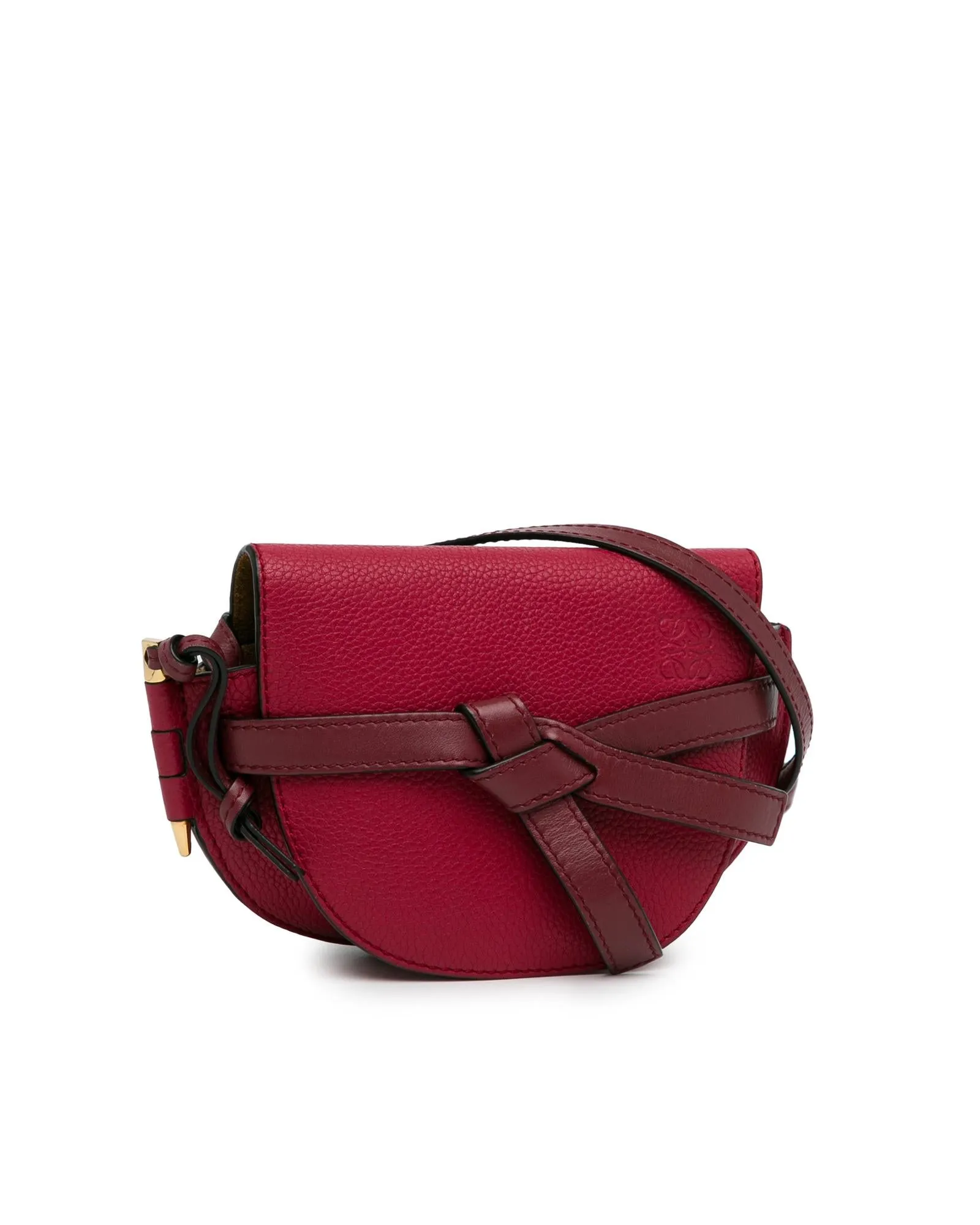 Mini Leather Shoulder Bag with Front Flap and Interior Slip Pockets