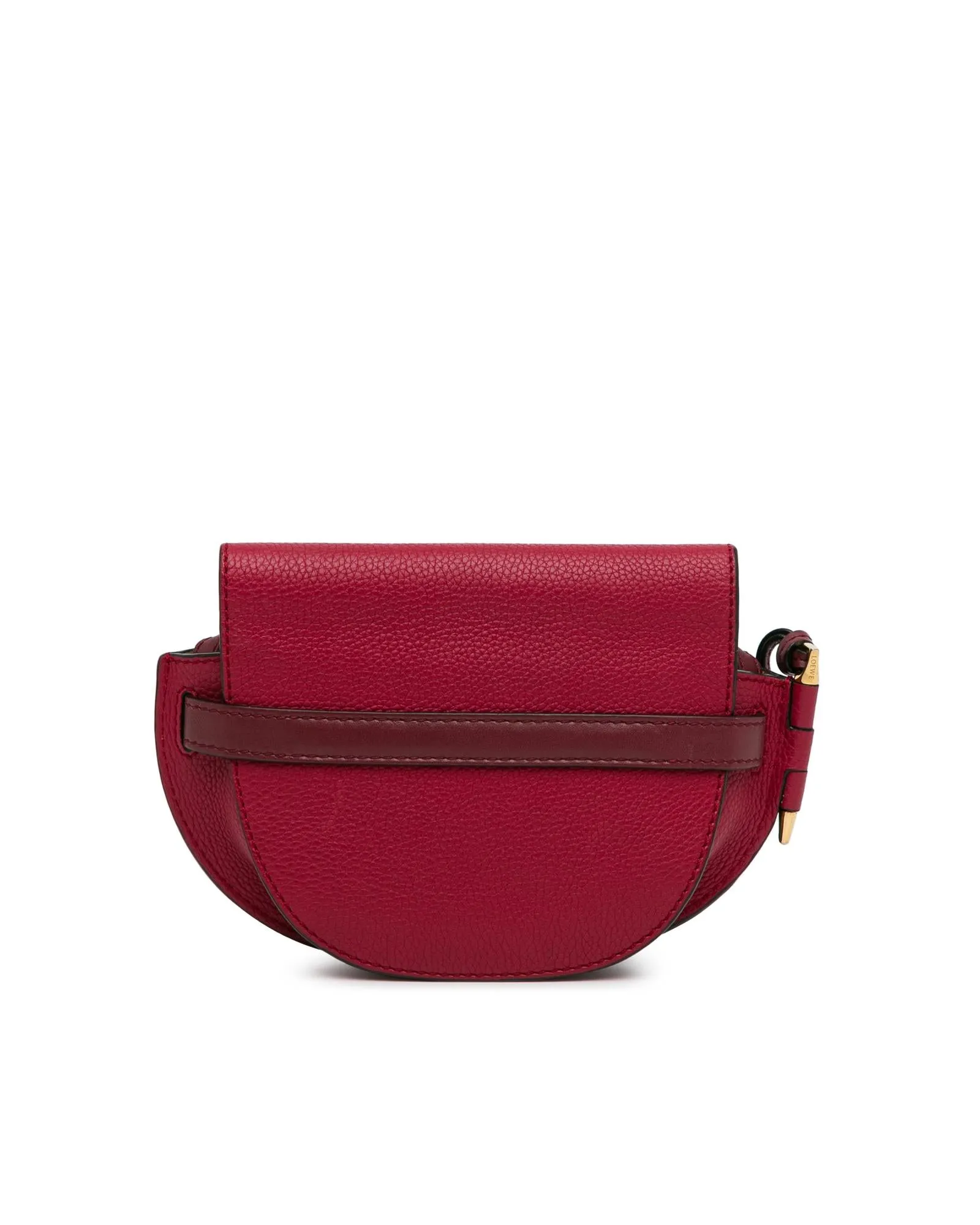 Mini Leather Shoulder Bag with Front Flap and Interior Slip Pockets