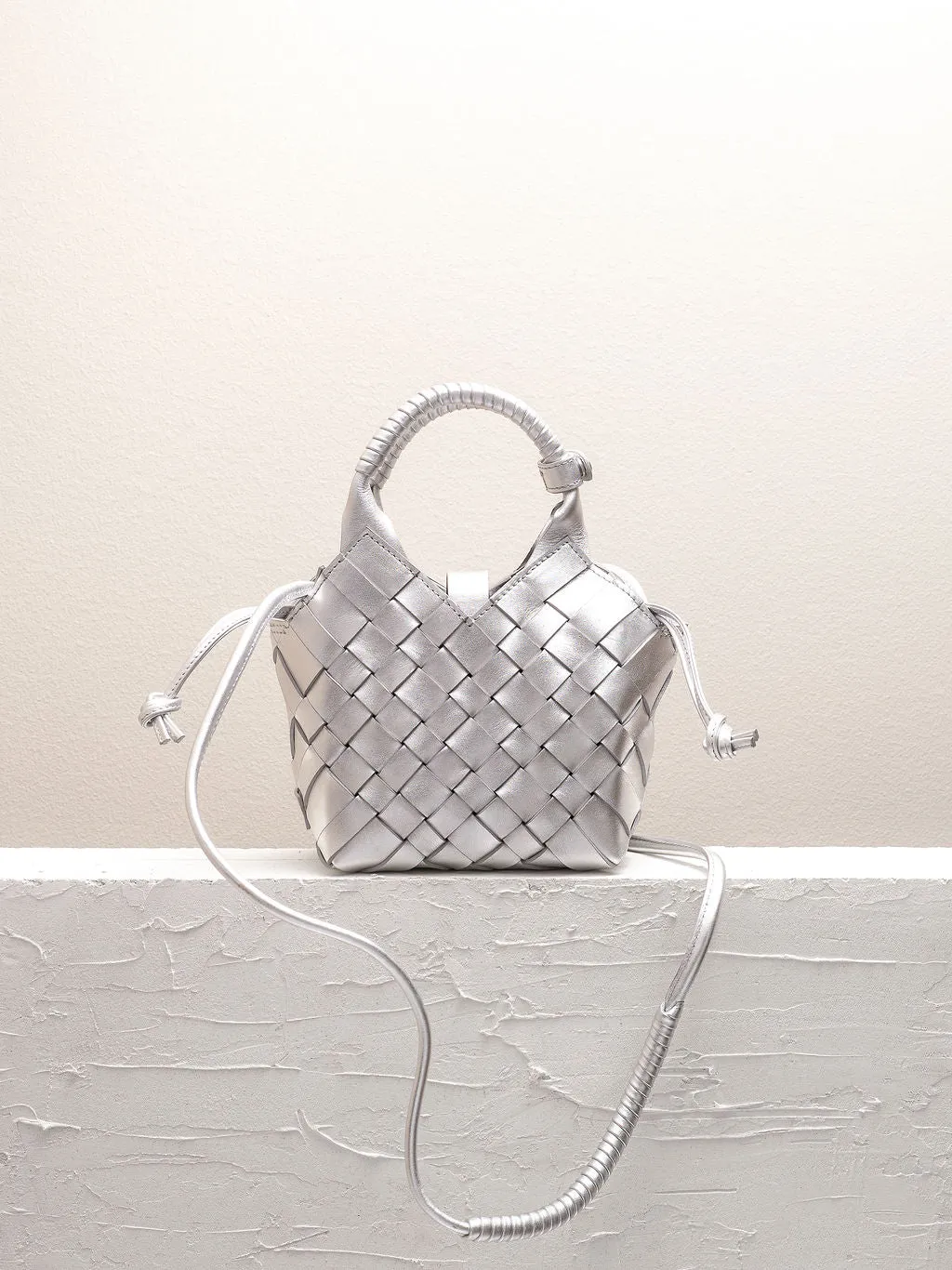 MISU MINI Silver Cross-body bag