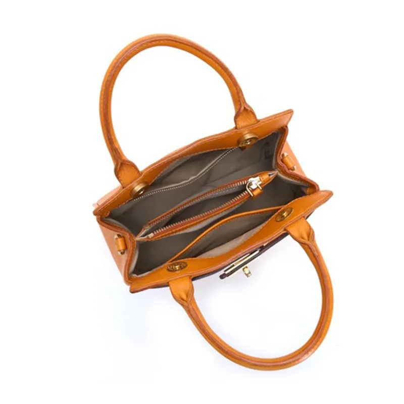 Multi-function Vegetable Tanned Cowhide Leather Kylie Bag