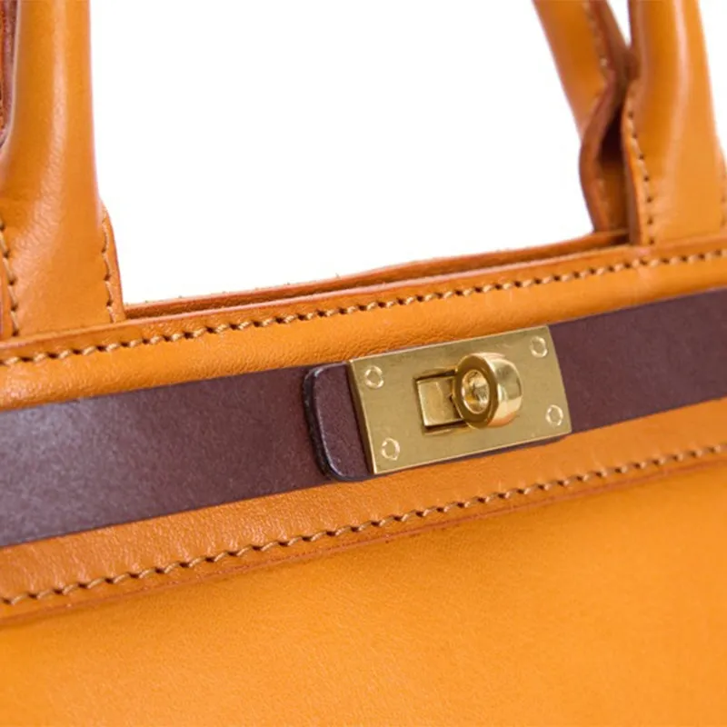 Multi-function Vegetable Tanned Cowhide Leather Kylie Bag