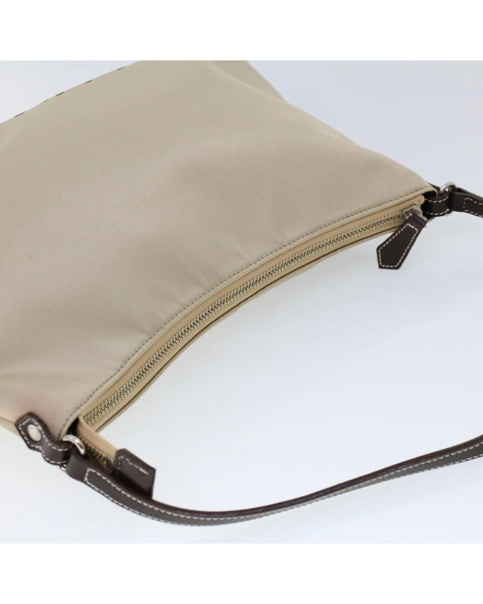 Nylon Beige Shoulder Bag