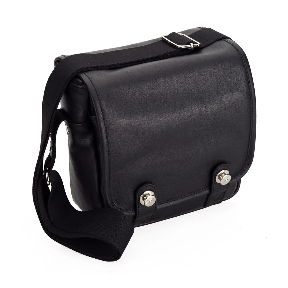 Oberwerth Boulevard Compact - Leather Camera Bag, Black with Red Lining