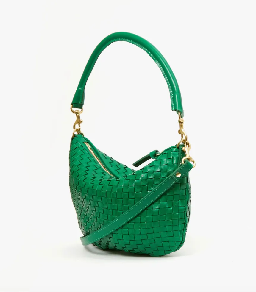 PETIT MOYEN MESSENGER - GREEN WOVEN CHECKER