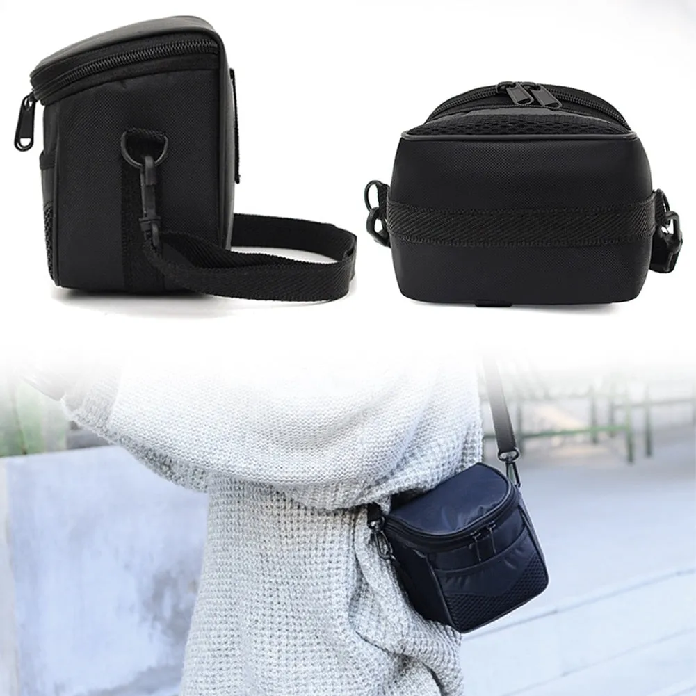 Portable Camera Bag Waterproof Adjustable Strap Travel Lightweight Small Storage Case Durable Solid Double Zippers Outdoor