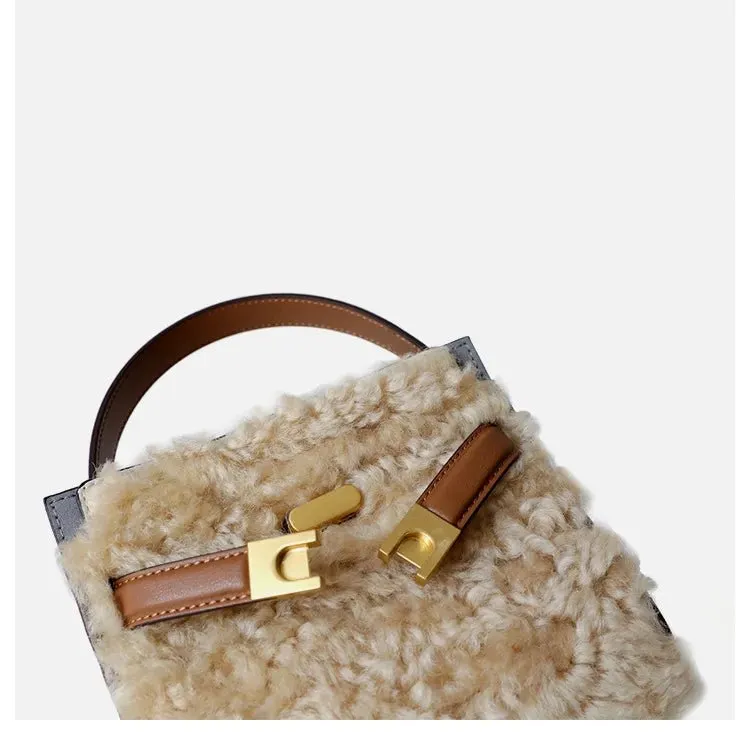 Pre Order:  Petite Fluffy Wool Double Bag