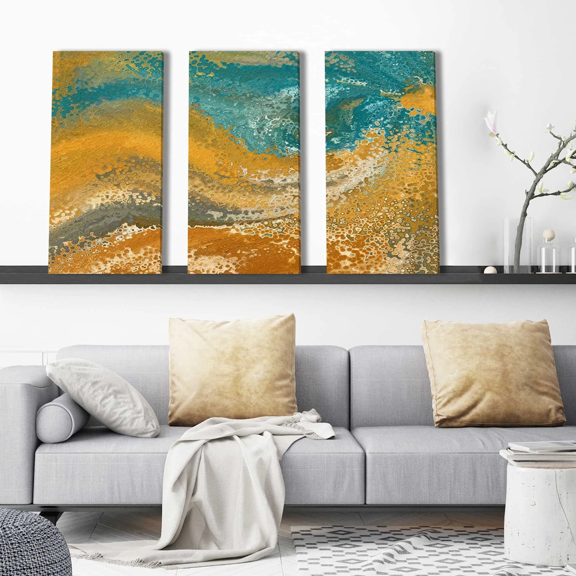 "1 Chronicles 29 11 Everything Is Yours Lord" 3 Piece Set on Canvas