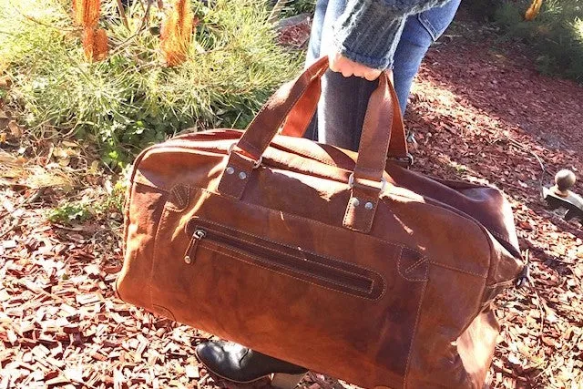 Rugged Hide - Travel Bag Leather Overnight Bag