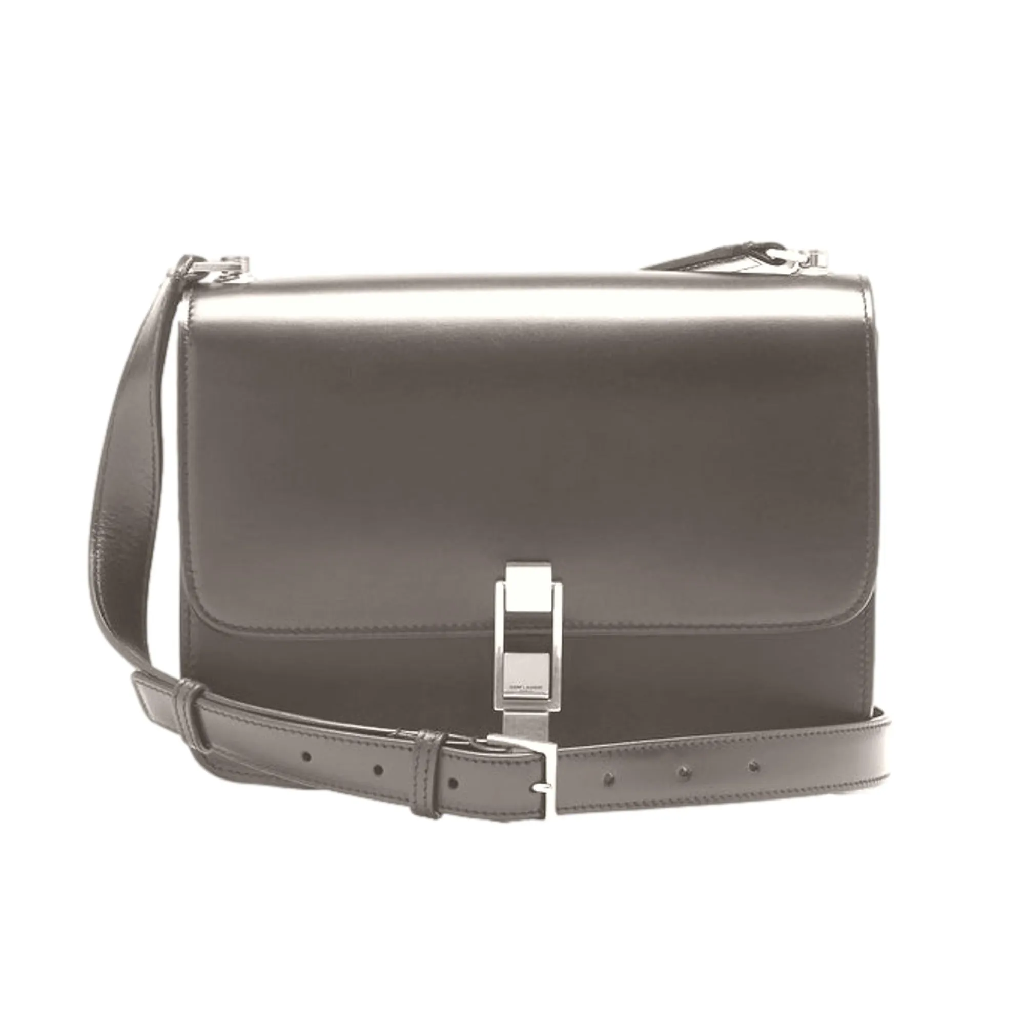 Saint Laurent Carre Taupe Ultra Soft Calf Leather Shoulder Bag