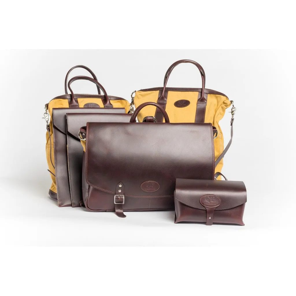 Small Helmet Bag in Brown and Yellow