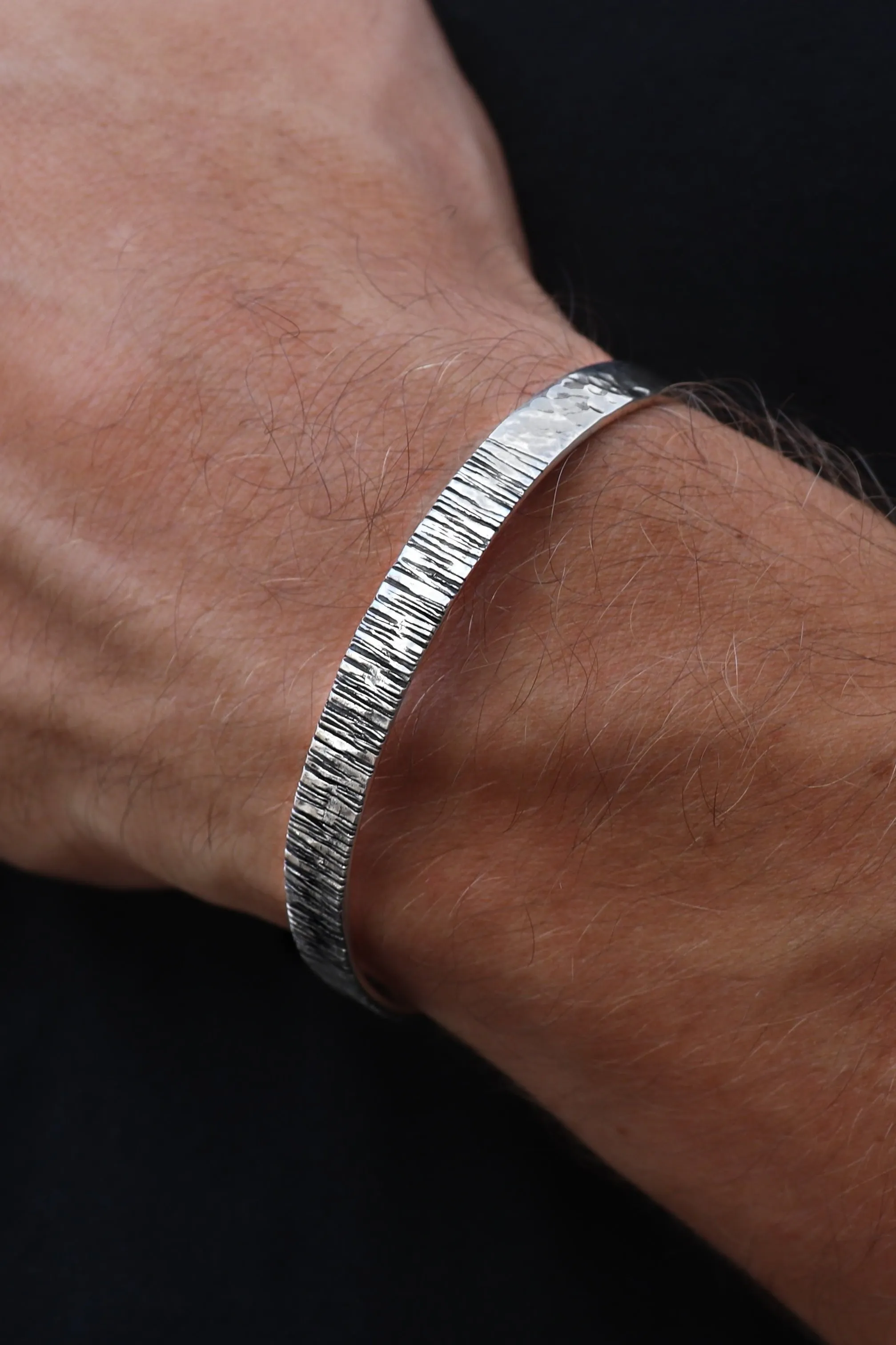 Sterling Silver Abstract cuff