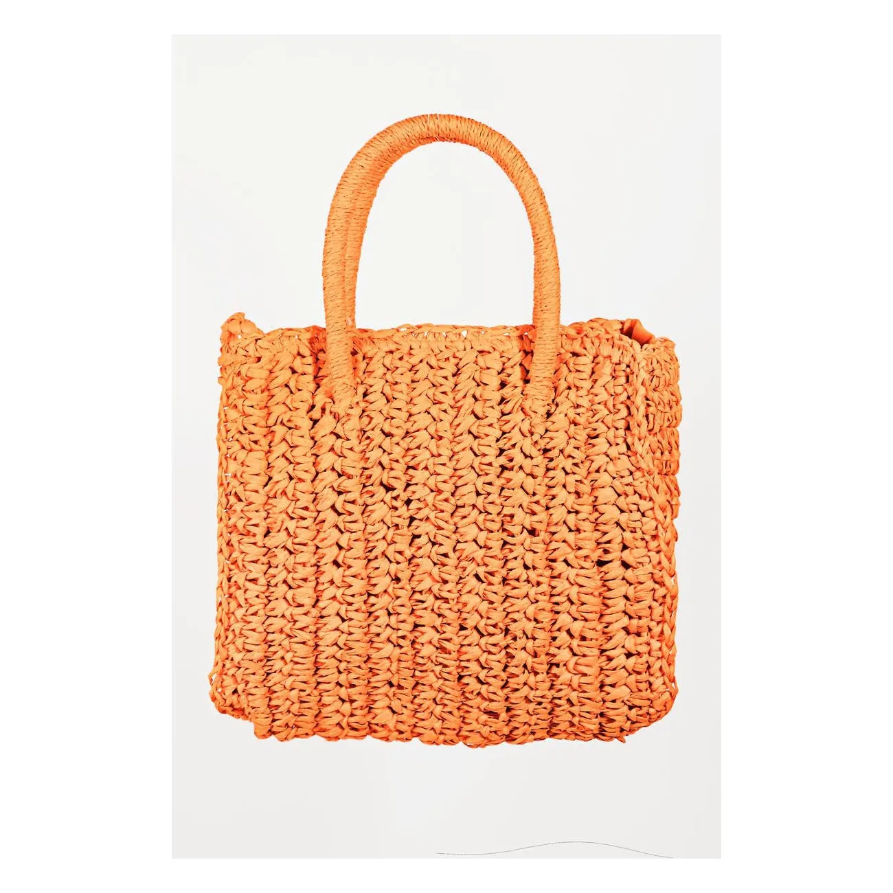 Straw Woven Orange Shoulder Bag*