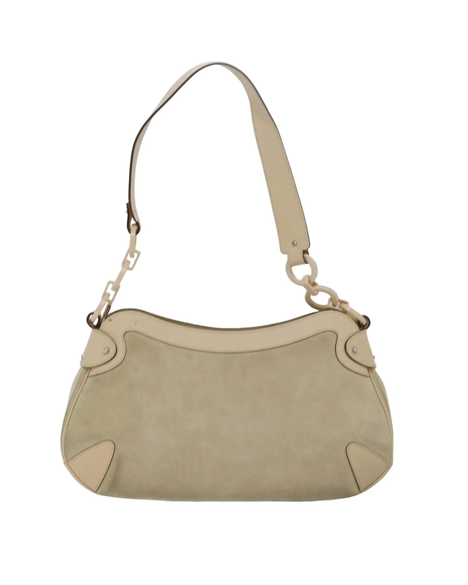 Suede Leather Gancini Shoulder Bag