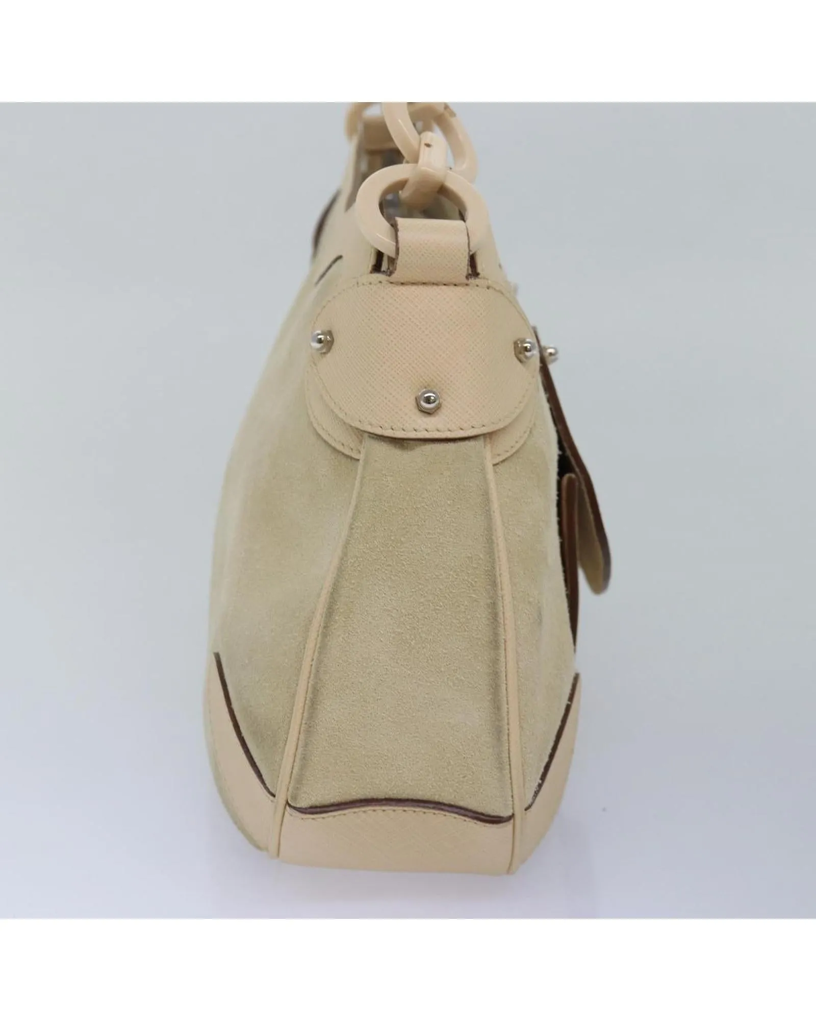 Suede Leather Gancini Shoulder Bag