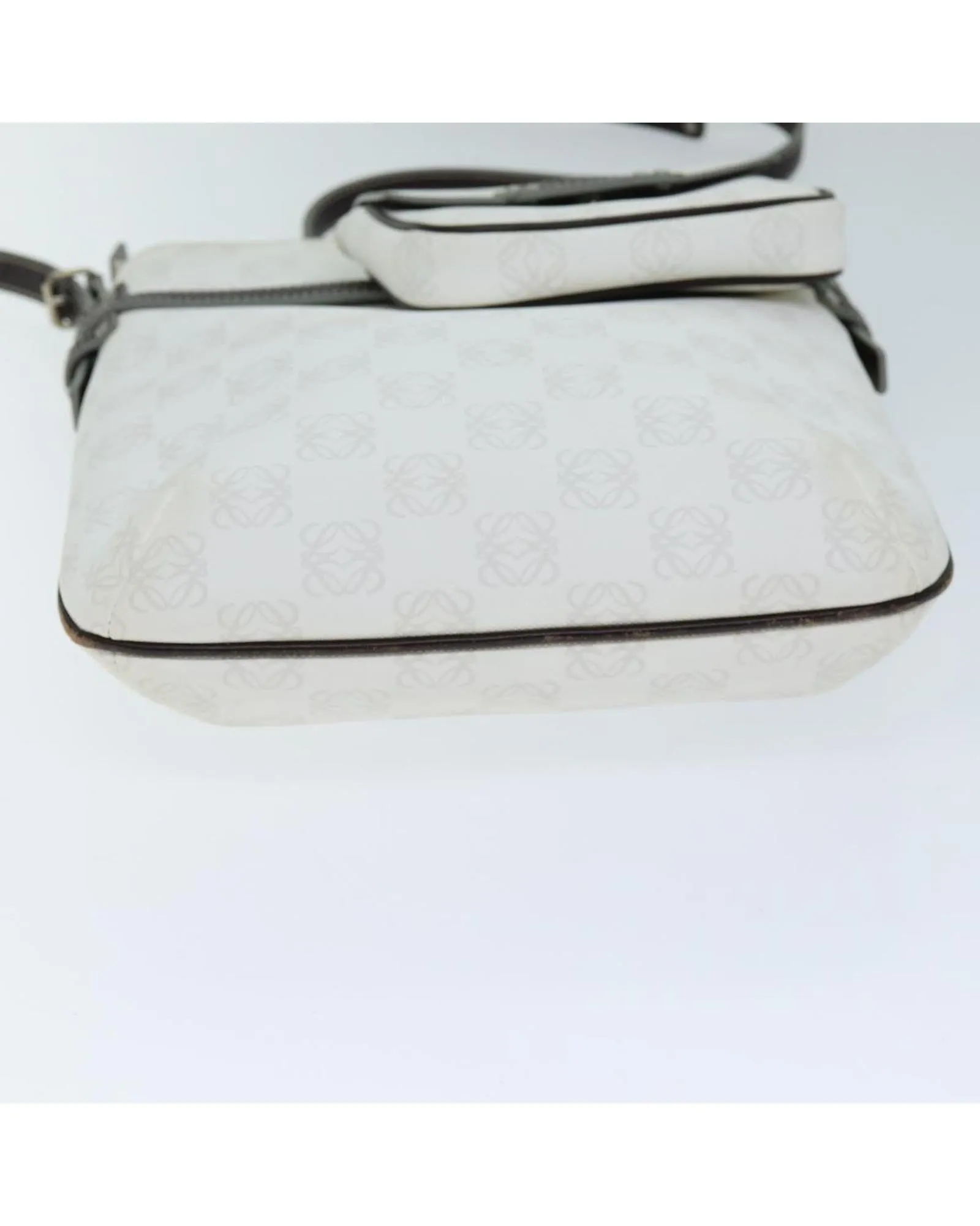 White PVC Anagram Shoulder Bag with Pouch - Pre-owned