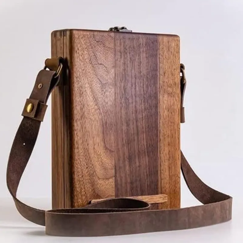 Wood Box Messenger Bag